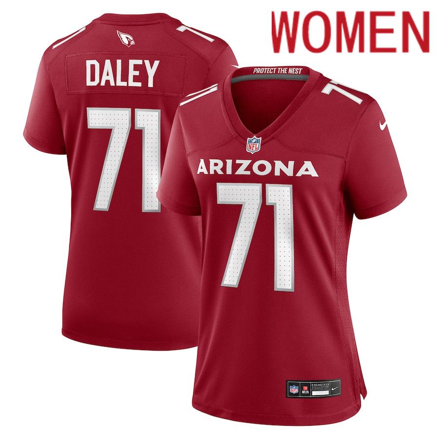 Women Arizona Cardinals #71 Dennis Daley Nike Cardinal Nike Team Color NFL Jersey->women nfl jersey->Women Jersey